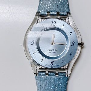 Swatch | Accessories | Light Blue Sparkle Swatch Watch | Poshmark